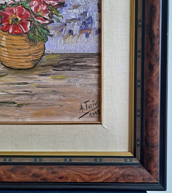 Image 1 of Vintage schilderij "Klein boeket"