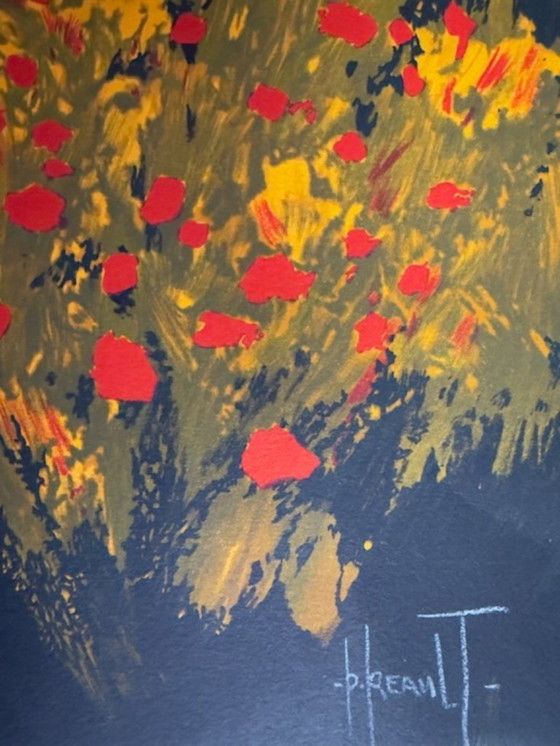 Image 1 of Litografia "I papaveri" di Patrick Reault