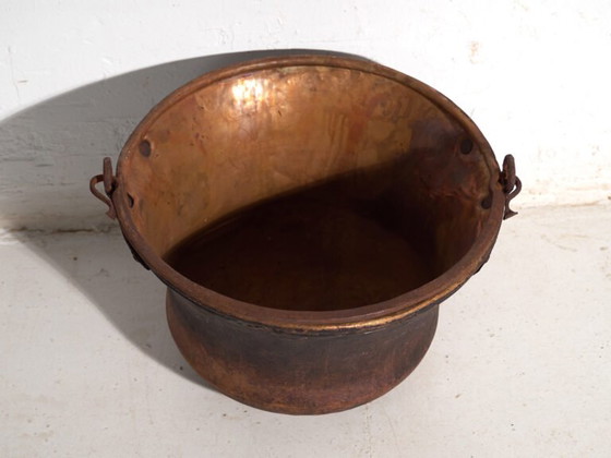 Antique copper cauldron – Central Europe, circa 1900 – Kitchen accessories, Iron (photo 38 of 40)