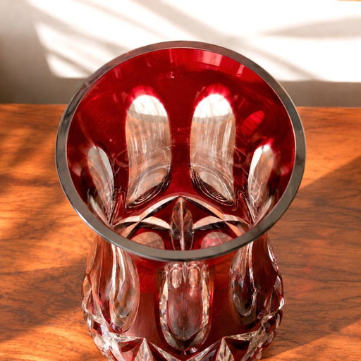 Large Antique German Ruby Crystal Vase Signed WMF – vazen (photo 2 of 5)