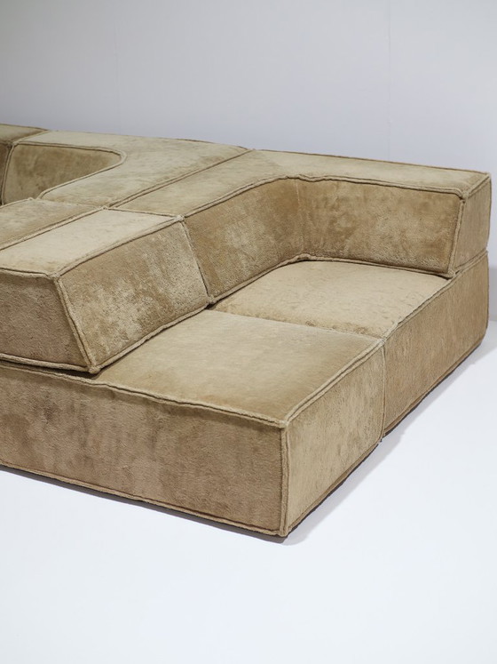 XXL Cor Trio Modulaire Sofa Landscape Bank Beige Geel 1973 – Modulaire banken, Textile (photo 21 of 21)