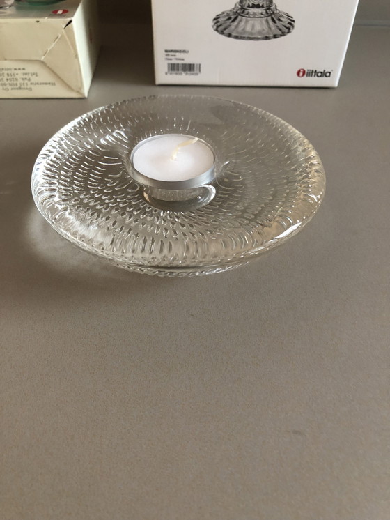 Image 1 of Littala glaswerk ( waxinehouders, kandelaars en schaal )