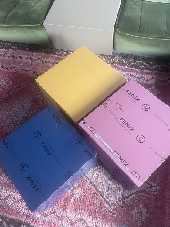 Image 1 of designer set salontafel bijzettafel  twv €1539 Fenix colore