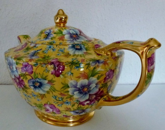 Image 1 of Sophie Chintz Sadler Teapot, Wildflowers, 6 cups, model 5111.