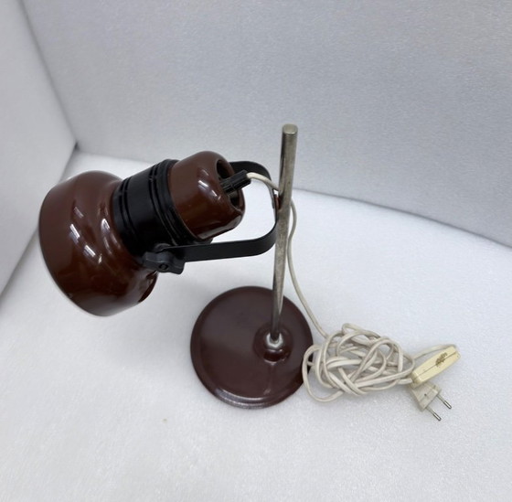 Image 1 of Lampada da tavolo ungherese vintage marrone di Elektrofem, anni '70