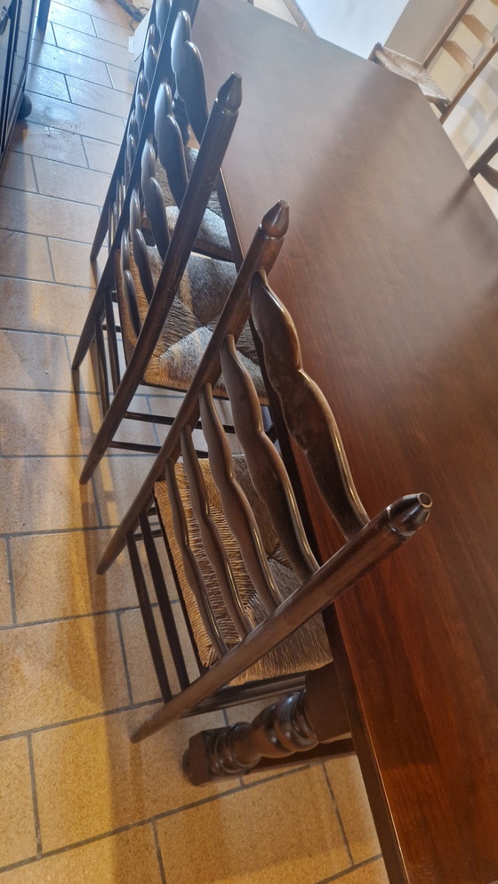 Image 1 of Wooden table + chairs