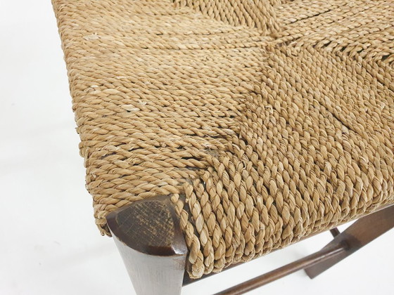 Image 1 of Small rattan bar stool, The Netherlands 1950's