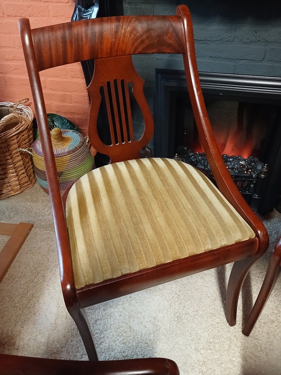 Set di quattro sedie da pranzo classiche a forma di gondola – Velvet, Wood (photo 7 of 15)