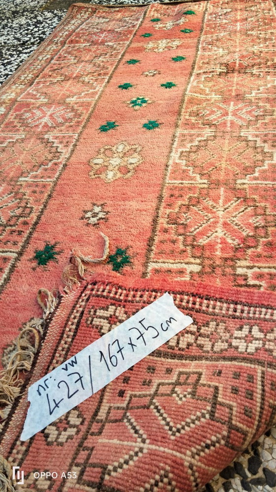 Image 1 of Handgeknoopt Berber kleed wol 167x75cm