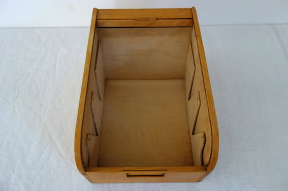 Vintage tambour door cabinet – Filing cabinets, Wood (photo 7 of 8)
