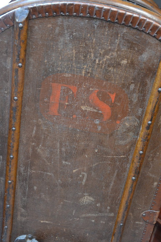 Image 1 of Alter antiker Reisekoffer – Kabinenkoffer – Original