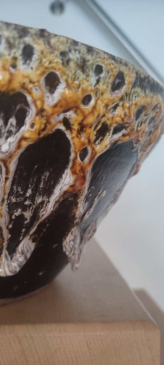 Image 1 of Large "Fat Lava" Volcanic Bowl - A Character Piece (1960/70)