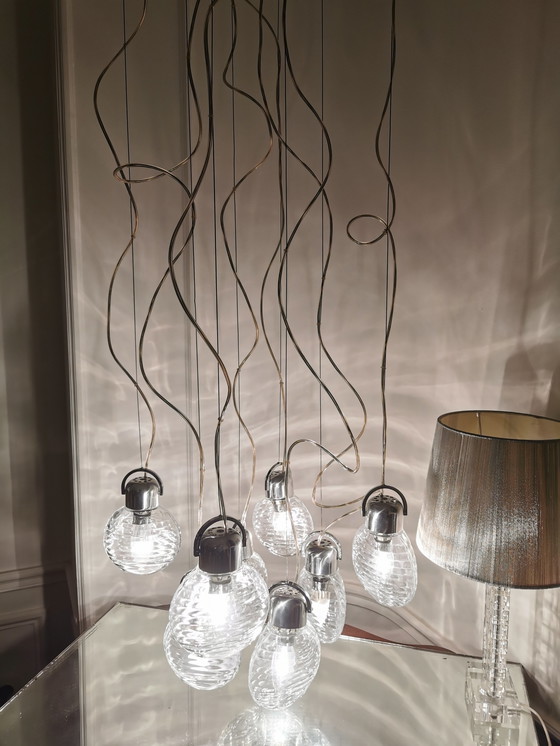 Image 1 of Lampada a sospensione a cascata vintage Fabbian Illuminazione 
