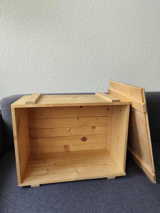 Image 1 of Scatola di legno • Scatola portaoggetti • Scatola per giocattoli • Scrigno del tesoro • 38×23×28 cm