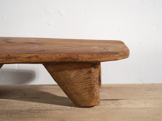 Antique low work table (c.1920) #19, Side tables, Wood, Brown, Rustic (photo 18 of 22)