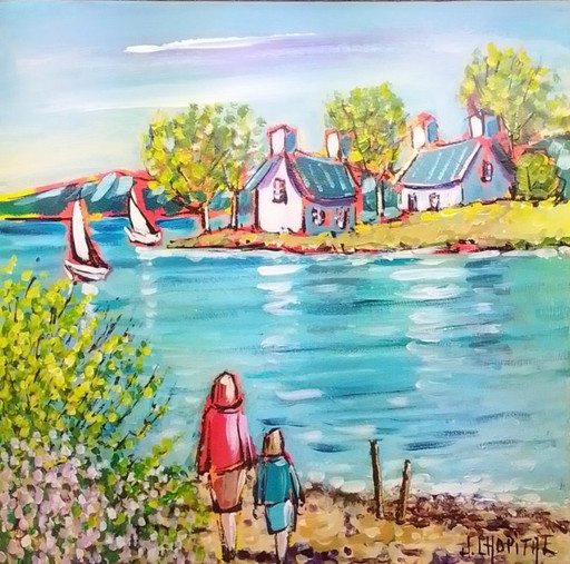 Joel LHOPITAL - Breton Walk - Artist's Painting