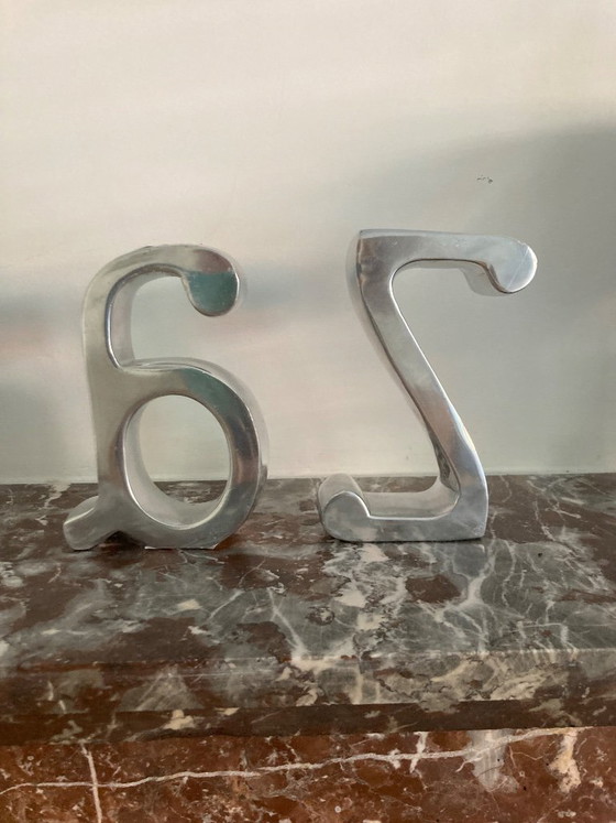 Boekensteun A Z Zilverkleurig Klassiek – Decoratieve objecten, Metal (photo 5 of 5)