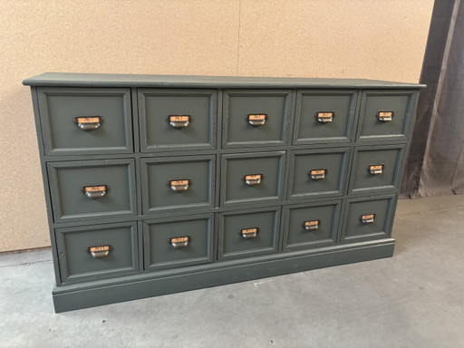 Vintage Chest of Drawers / Apothecary Cabinet – ladekasten, Wood