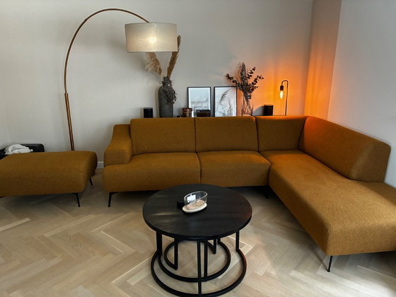 Image 1 of Canapé d'angle Montel avec pouf assorti