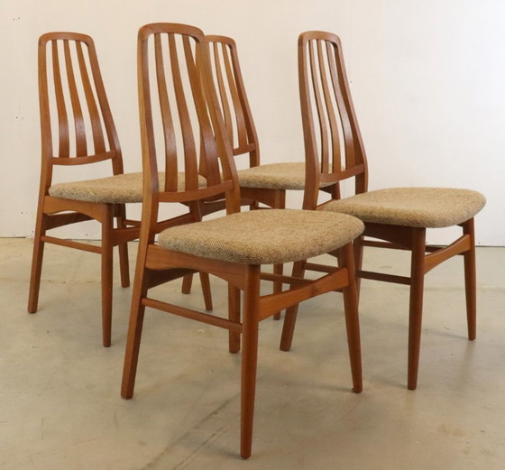 Image 1 of Set 4 Vamdrup Chairs Chaises à manger Vintage Danish