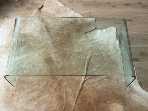 Tavolino da caffè in vetro dal design vintage in stile FIAM. – salontafels, Glass