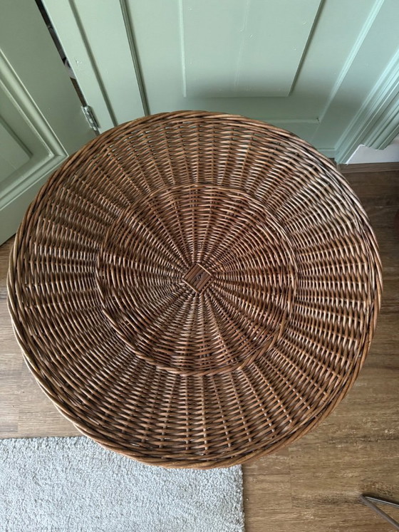 Image 1 of Cestino portariviste in rattan vintage anni '60, modello Artimeta per Metz & Co.