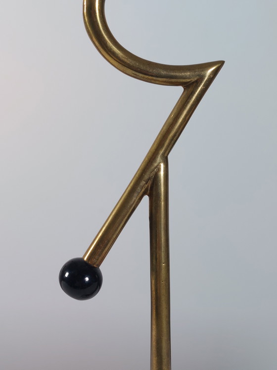 Image 1 of Postmoderne Messing Chrom Kerzenständer 80er Jahre