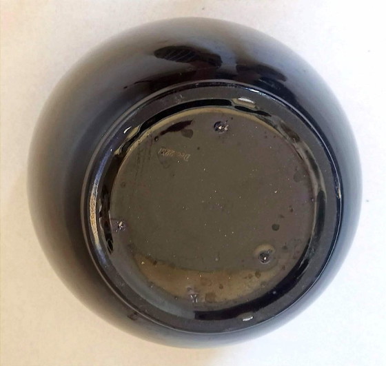 Image 1 of Cache-pot Sarreguemines Bleu Colbat Fin 19e Largeur 24,5 cm