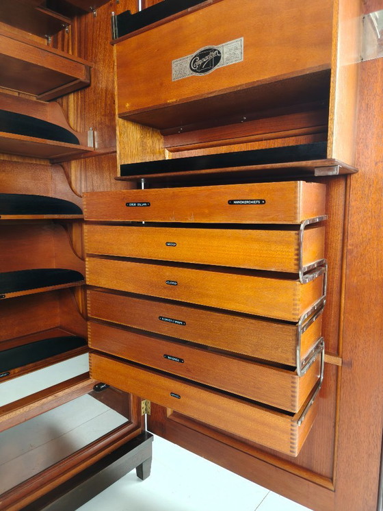 Image 1 of Beautiful English Art Deco Compactom Ltd Men's Wardrobe from the 1920s