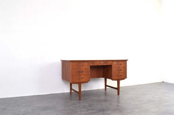 Image 1 of Bureau de direction danois moderne en teck, style Mid-Century Modern, années 1960