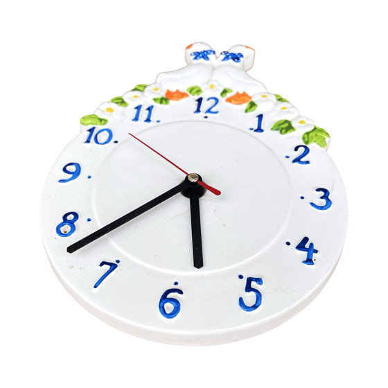 Image 1 of Folk Ceramic Wall Clock, Kienzle, Germany, 1980s