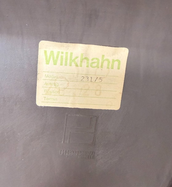 Image 1 of Coppia di sedie Wilkhahn vintage modello 231/5 - Tessuto arancione e alluminio (anni '70)