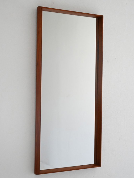 Image 1 of Late 1960s Scandinavian Teak Rectangular Wall Mirror