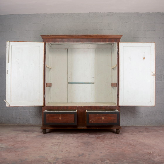 Mobile dipinto marrone italiano del XIX secolo con cornici nere – Armadi, Legno, Rustic (photo 2 of 14)