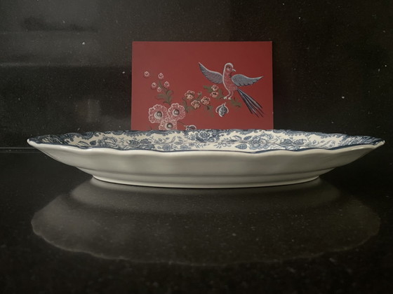 La Cartuja de Sevilla, Oval Bowl, Porcelain, Blue (photo 3 of 14)