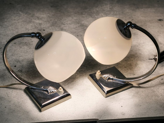 Image 1 of Paar bedlampjes, Art Deco 1920