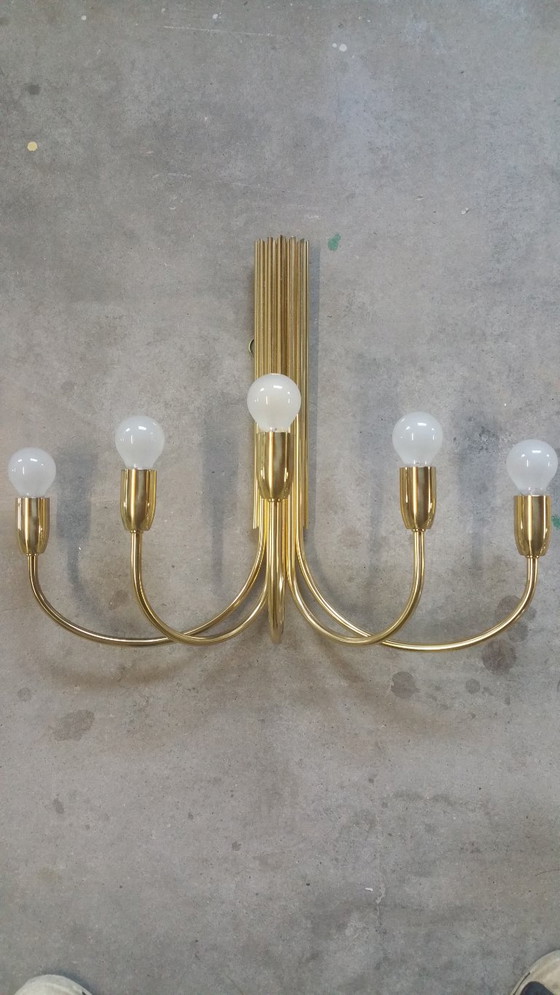 Lampade vintage in ottone stile anni '70 Regency Hollywood – Applique, Brass (photo 4 of 7)
