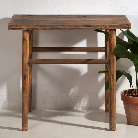 Grote antieke bijzettafel (ca. 1920) #34, Consoles, Hout, Bruin, Rustic (foto 21 van 21)