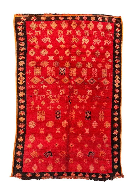 Image 1 of Vintage Marokkaans Boujad-tapijt 180x290 cm – Handgemaakt Berber wollen tapijt