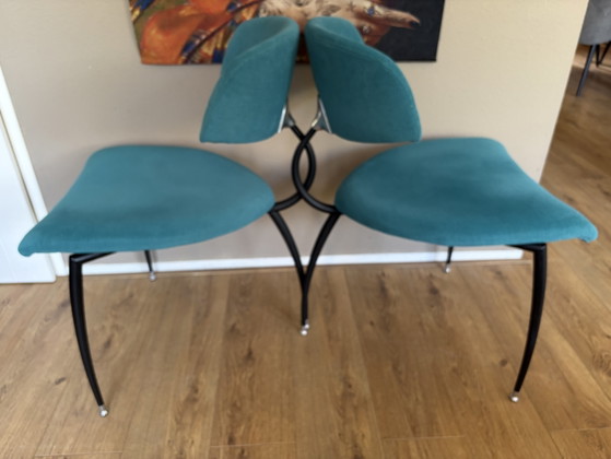 Image 1 of 4 vintage postmodern tripod Lande Artifort chairs