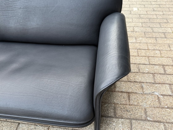 Image 1 of De Sede DS-125 3-Sitzer Schwarzes Büffelleder Hals 5mm WIE NEU!