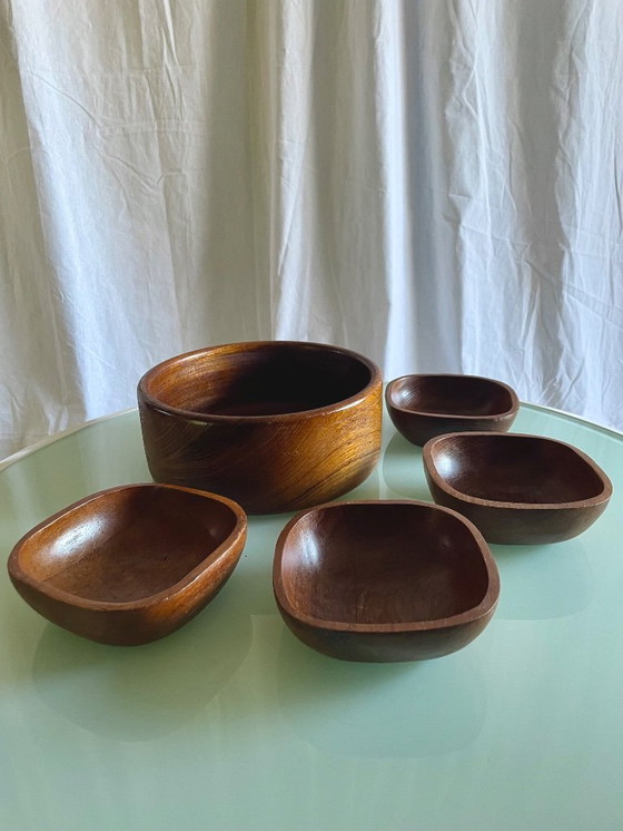 Image 1 of Scandinavisch vintage teakhouten servies