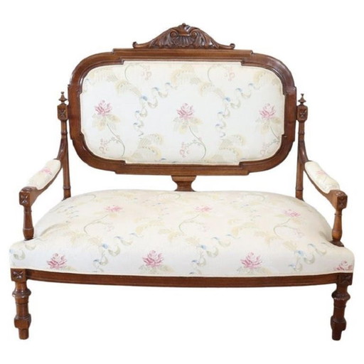 Antique Small Settee, Italy Late 19th Century