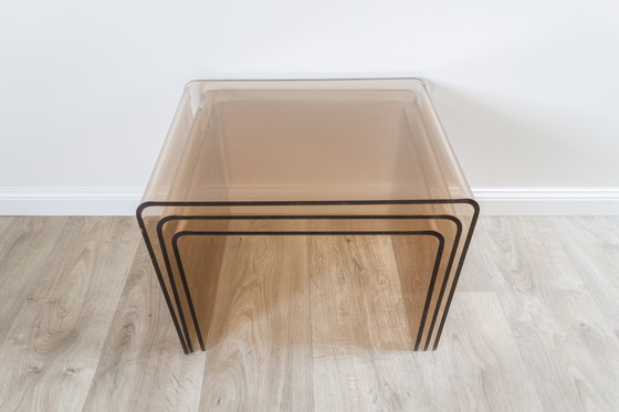 Image 1 of Plexi nesting tables - Michel Dumas (attributed) - 1970s - France
