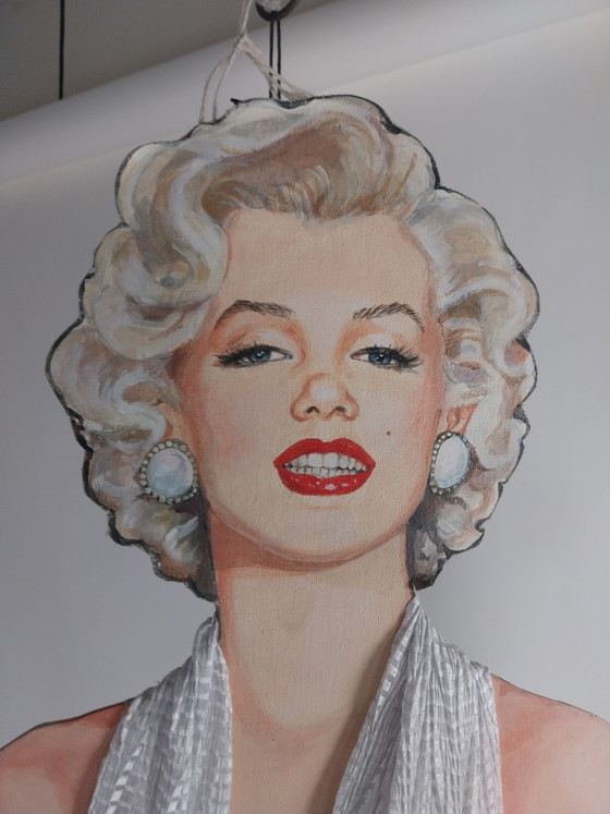 1 x EINZELSTÜCK! 1960er Marilyn Monroe Schaufensterpuppe/Display – Wanddekoration, Metal, Textile (photo 2 of 6)