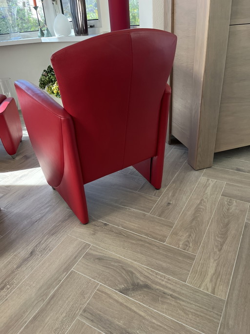 2 Jori Fauteuils Leer En Hocker – Leather