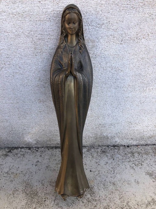 65cm solid bronze statue of the Virgin Mary