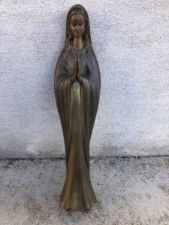 Image 1 of 65cm solid bronze statue of the Virgin Mary