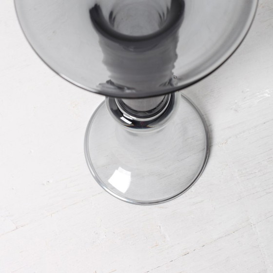 Image 1 of Vintage tweekleurige glazen vaas uit het midden van de 20e eeuw, Portugal, jaren 70.