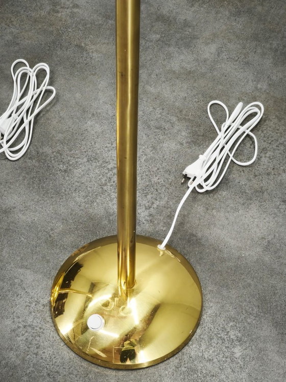 Pair of Space Age Bubble Glass and Brass Floor Lamps, 1970s – Floor lights, Metal (photo 5 of 14)